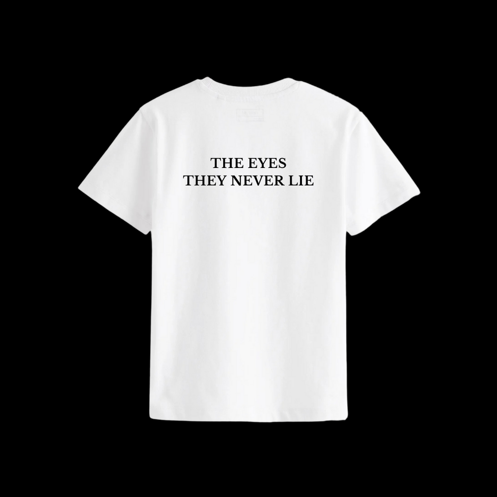 Tričko s nápisom "THE EYES THEY NEVER LIE"