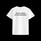Tričko s nápisom "SOCIAL MEDIA KILLED ROMANCE"